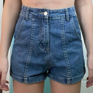 YesStyle High Waisted Denim Shorts Size 26